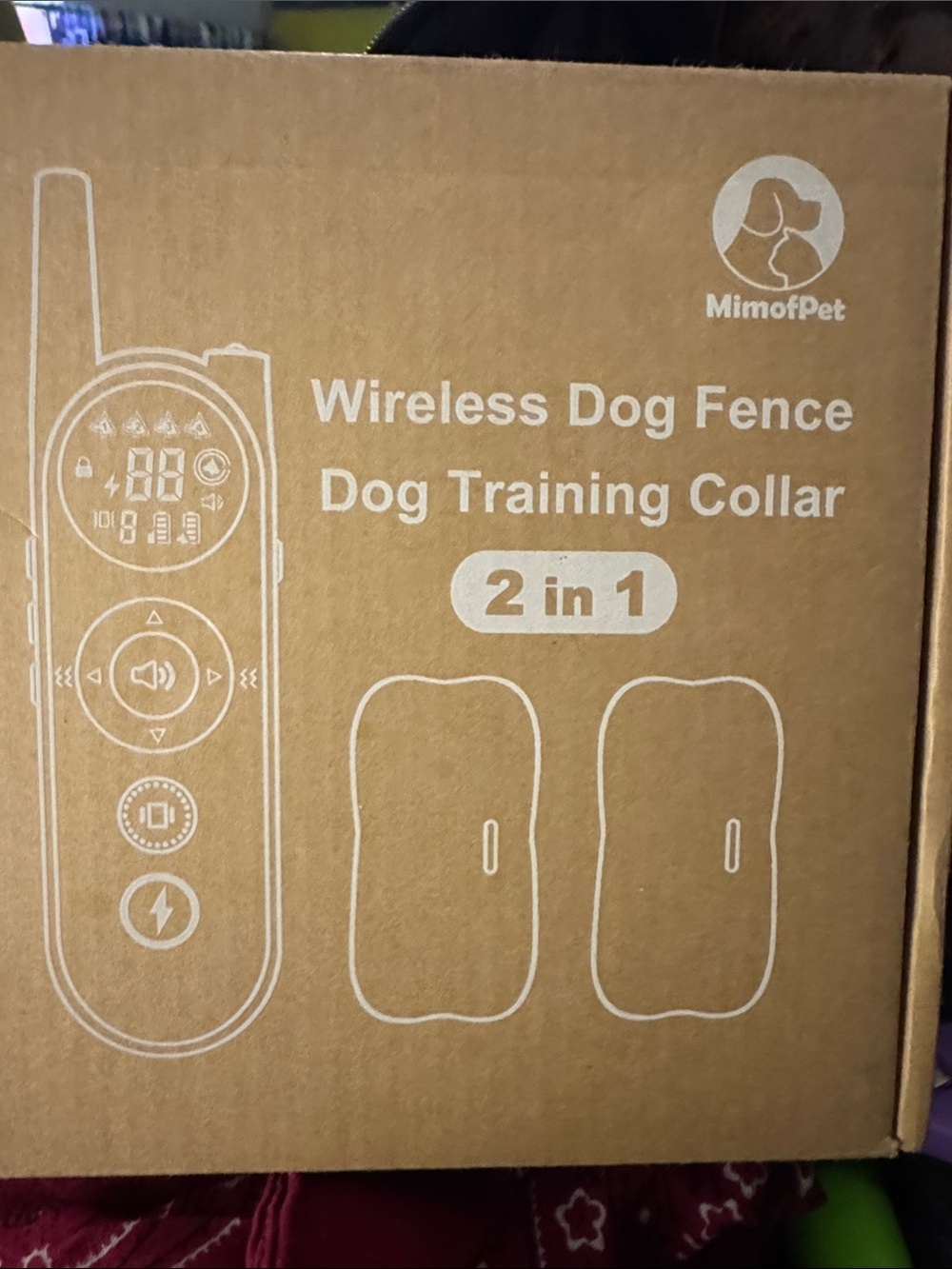 Wireless Dog Fence 2-in-1 Training Collar - Brown